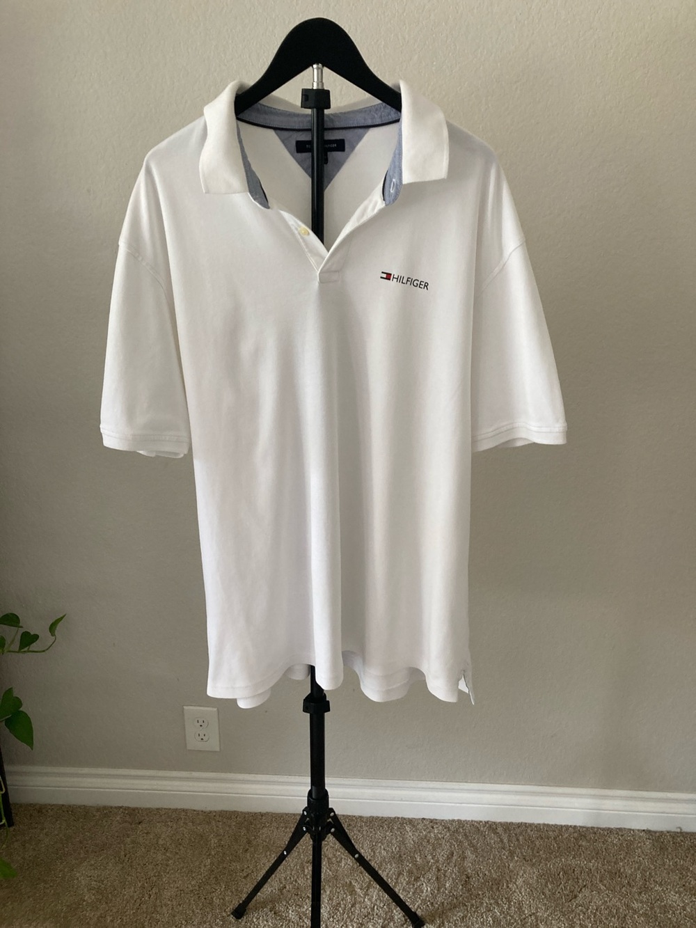 Tommy Hilfiger White Polo with Small Logo